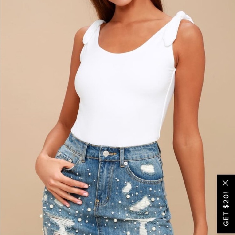 White Sleeveless Top